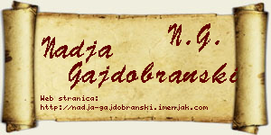 Nadja Gajdobranski vizit kartica
